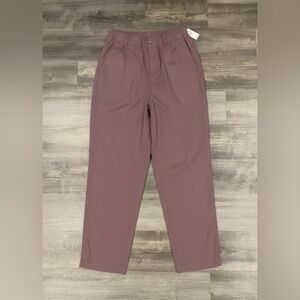 Gap Women’s High-Rise Pull-On Pants Size 10 Mauve Dusty Purple Elastic Waist